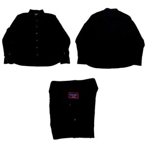 Untuckit No Tuck Shirt Men's 3XL Black Long Sleeve Button Up Preppy EUC